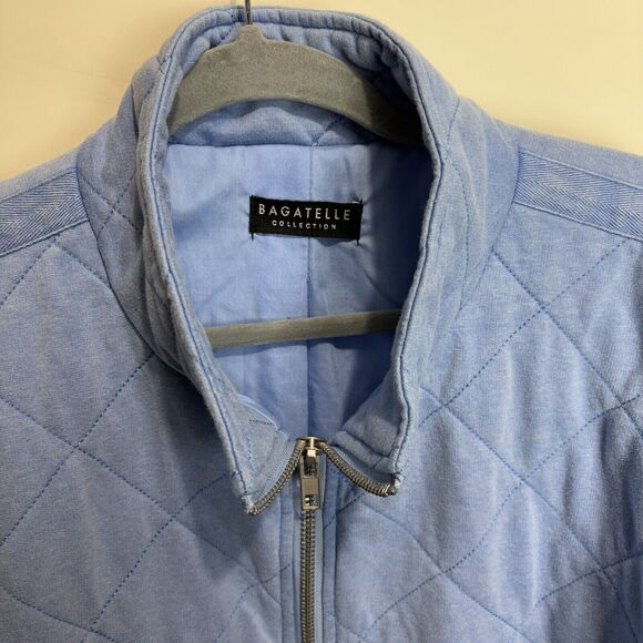 Bagatelle Jacket Women's 1X Chambray Blue Quilted Full Zip Oversized Boxy New - Picture 4 of 8